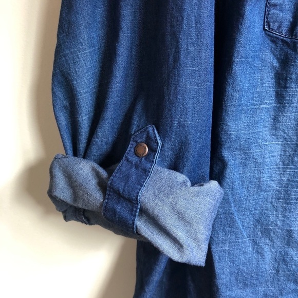 WOMEN’S denim embroidered button down - Picture 5 of 10